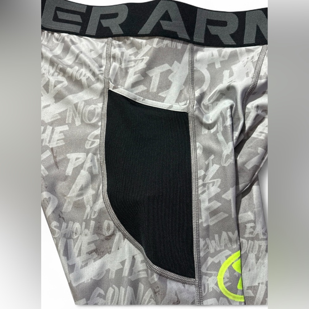 Under Armour HeatGear Alter Ego message Printed Compression Shorts 1382111-011 - Picture 10 of 11